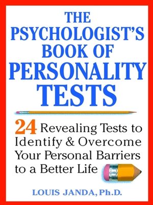 cover image of The Psychologist's Book of Personality Tests